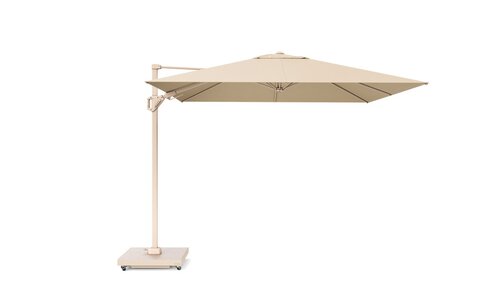 Platinum zweefparasol Challenger T² Sandstone frame, 300x300 Champagne - afbeelding 3