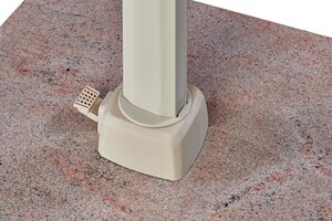 Platinum zweefparasol Challenger T² Sandstone frame, 300x300 Champagne - afbeelding 9