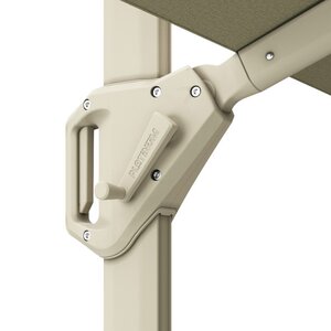 Platinum zweefparasol Challenger T¹ Sandstone frame, 400x300 Champagne - afbeelding 7