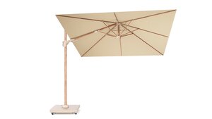 Platinum zweefparasol Challenger T² Teak look frame, 300x300 Champagne - afbeelding 1