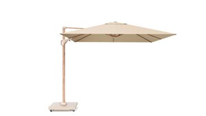 Platinum zweefparasol Challenger T² Teak look frame, 300x300 Champagne - afbeelding 2