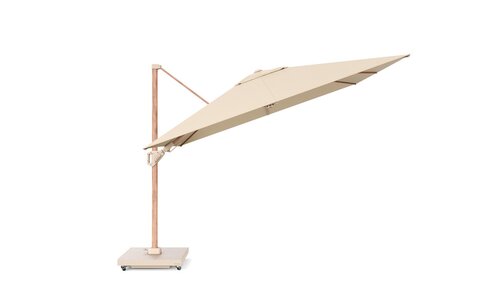Platinum zweefparasol Challenger T² Teak look frame, 300x300 Champagne - afbeelding 3