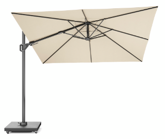 Platinum Zweefparasol Challenger T² Premium 300x300 cm Champagne - afbeelding 1