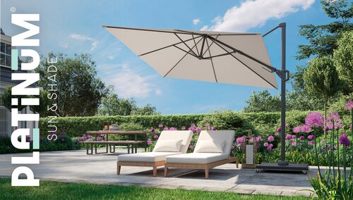 Platinum zweefparasol Voyager T² 270x270 antraciet - afbeelding 4