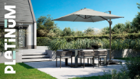 Platinum Zweefparasol Voyager T¹ Ø300 cm Lichtgrijs - afbeelding 3