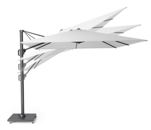 Platinum Zweefparasol Voyager T¹ 300x200 cm Lichtgrijs - afbeelding 4