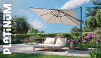 Platinum Zweefparasol Voyager T² Premium 270x270 cm Faded Black - afbeelding 3