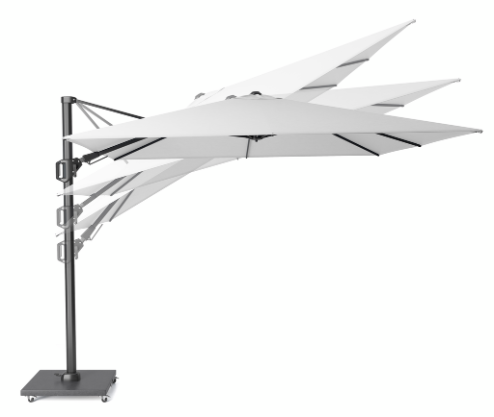 Platinum Zweefparasol Voyager T² Premium 270x270 cm Faded Black - afbeelding 5