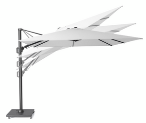 Platinum Zweefparasol Voyager T² Premium 270x270 cm Faded Black - afbeelding 5