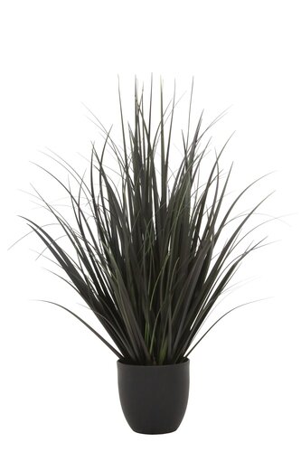 Pluimgras Kunstplant - H76cm Zwart