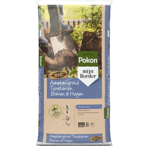Pokon Bio Aanplantgrond Tuinplanten, Bomen & Hagen Turfvrij - 45L - afbeelding 1