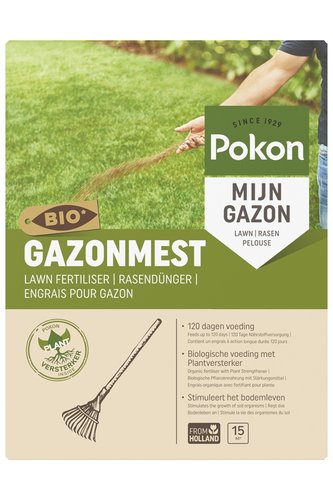 Pokon Bio Gazonmest 1kg voor 15m² - afbeelding 1