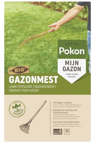 Pokon Bio Gazonmest 2kg voor 30m² - afbeelding 1