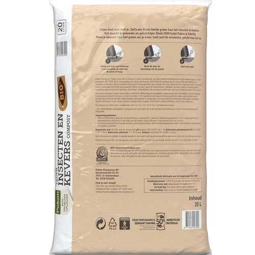 Pokon Bio Tegen Insecten en Kevers Compost 20L - afbeelding 2