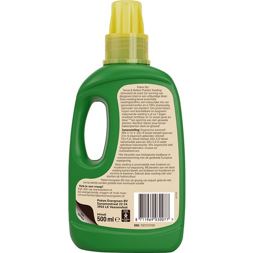 Pokon Bio Terras & Balkon Planten Voeding 500ml - afbeelding 3