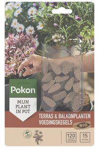 Pokon Bio Terras & Balkon Planten Voedingskegels - 15 stuks - afbeelding 1