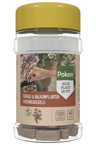 Pokon Bio Terras & Balkon Planten Voedingskegels 40 stuks - afbeelding 1