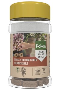 Pokon Bio Terras & Balkon Planten Voedingskegels 40 stuks - afbeelding 1