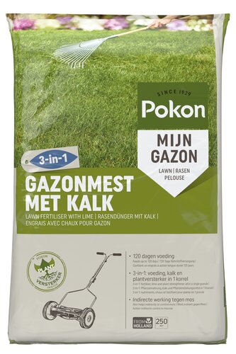 Pokon Gazonmest met Kalk - 16,8kg voor 250m² - afbeelding 2