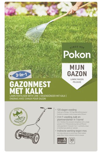 Pokon Gazonmest met Kalk - 2kg voor 30m² - afbeelding 1