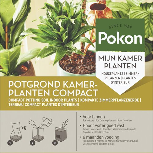 Pokon Kokos Potgrond Kamerplanten Compact - 10L  - afbeelding 1