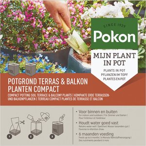 Pokon Kokos Potgrond Terras & Balkon Compact 20L OP=OP - afbeelding 1