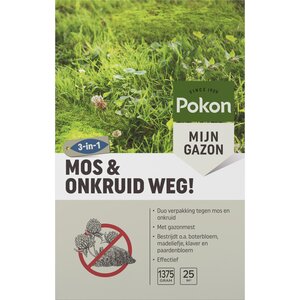 Pokon Mos en Onkruid Weg! 3-in-1 - voor 25m²  - afbeelding 1