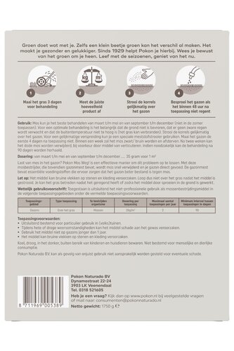 Pokon Mos Weg! 1,75kg voor 50m² OP=OP - afbeelding 2