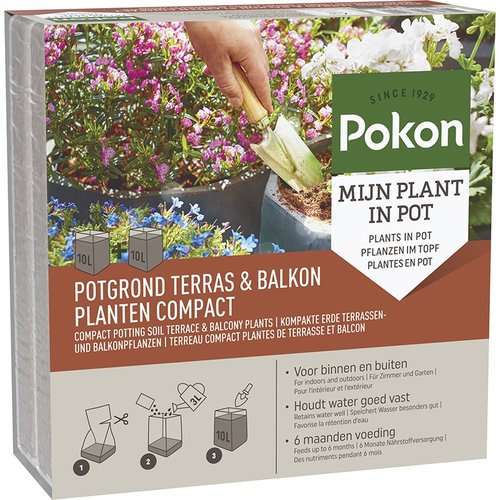 Pokon Kokos Potgrond Terras & Balkon Compact 20L - afbeelding 2