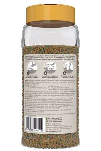 Pokon Terras & Balkon Planten Voedingskorrels 800gr OP=OP - afbeelding 2