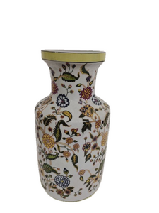 Porseleinen vaas flowers - D 18 x H 37 cm