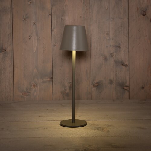 PORTABLE TAFELLAMP 11X36.5CM MAT TAUPE LED WARM WIT DIMBAAR - 2000MAH LI-ON -  U