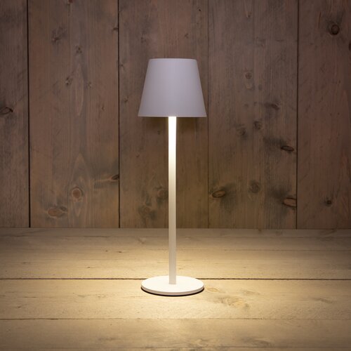 PORTABLE TAFELLAMP 11X36.5CM MAT WIT LED WARM WIT DIMBAAR - 2000MAH LI-ON -  USB