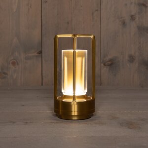 Portable tafellamp 18x9cm goud - afbeelding 3