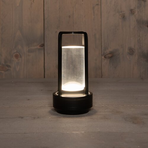 Portable tafellamp 18x9cm zwart - afbeelding 3