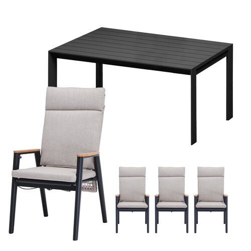 Royal Seasons Portland 4-zits tuinset met verstelbare stoelen - afbeelding 1