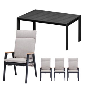 Royal Seasons Portland 4-zits tuinset met verstelbare stoelen - afbeelding 1