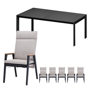 Royal Seasons Portland 6-zits tuinset met verstelbare stoelen - afbeelding 1