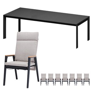 Royal Seasons Portland 8-zits tuinset met verstelbare stoelen - afbeelding 1
