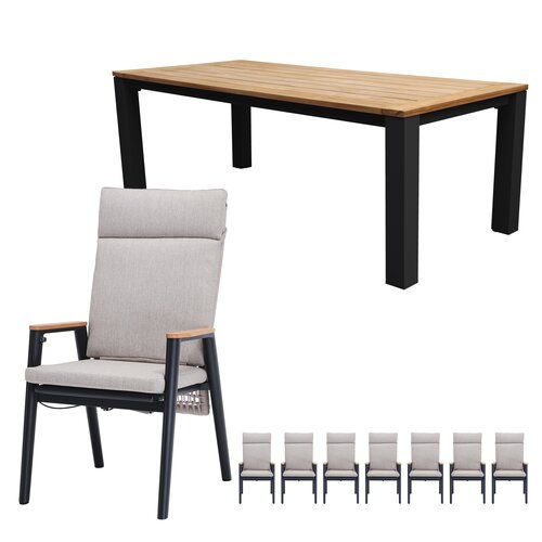 Royal Seasons Portland 6-zits tuinset met verstelbare stoelen - afbeelding 1