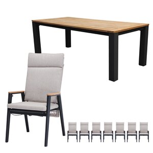 Royal Seasons Portland 6-zits tuinset met verstelbare stoelen - afbeelding 1