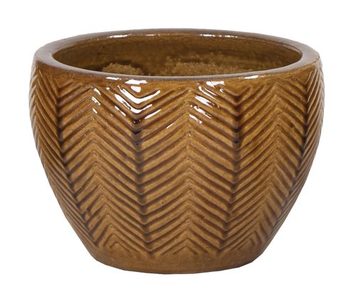 Portly Egg Fishbone Honey - Ø 30 x H 20 cm