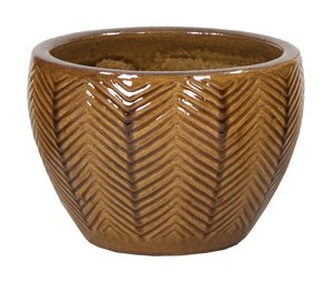 Portly Egg Fishbone Honey - Ø 46 x H 33 cm