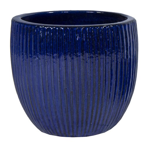 Portly Egg Rib Falling Blue - Ø 28 x H 25 cm