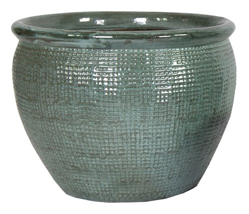 Portly Raster Moss Green - Ø 20 x H 18 cm