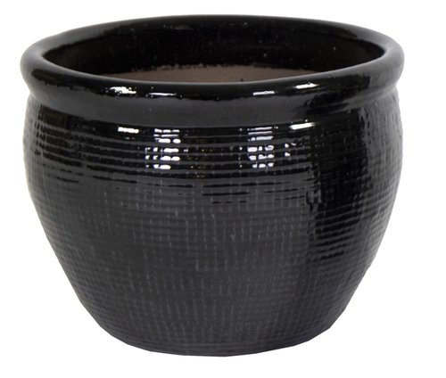Portly Raster Shiny Black - Ø 46 x H 35 cm