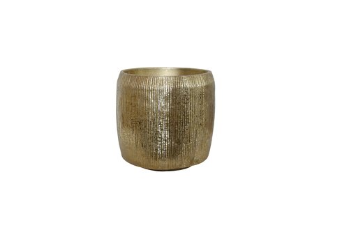 Pot alu D 41 x H 38,5 cm brush gold