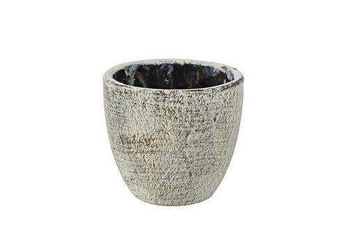 Pot Anne white earth D14 H13