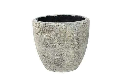 Pot Anne white earth D16 H15