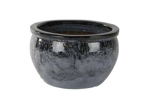 Pot Bavaria marble black D24 H15